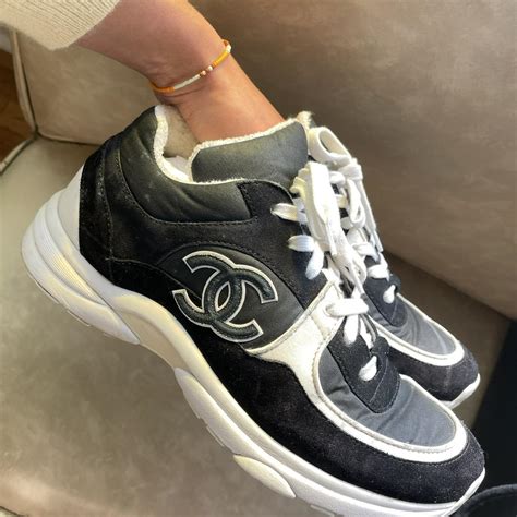 2nd hand chanel trainers|chanel trainers black and white.